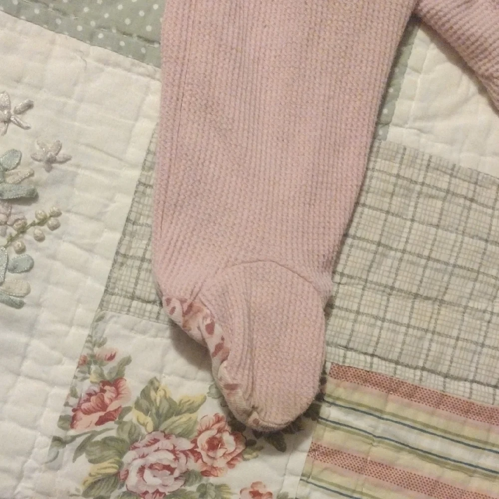 Carter's Soft Flannel Pink Floral Footie